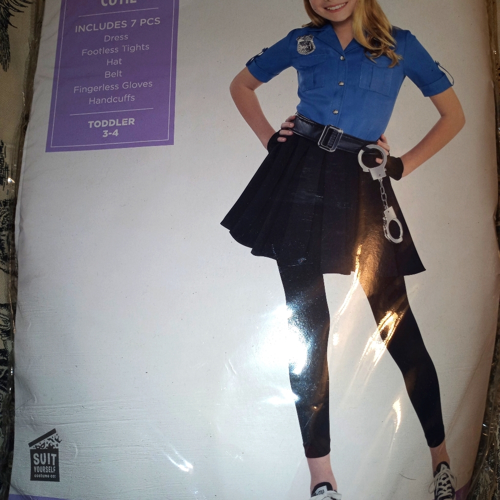 Little girls cop costume